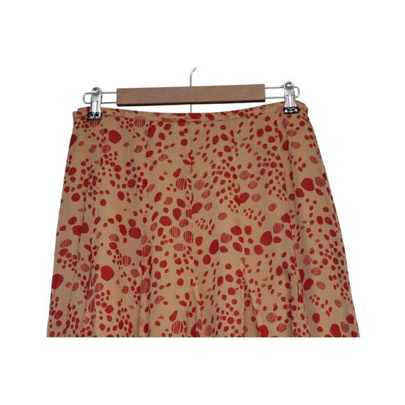 Vintage Y2K Midi Skirt Size 8 Valerie Stevens 100% Silk Artsy Boho Ruffle Retro - Picture 5 of 7